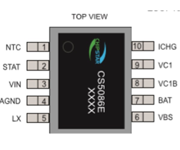 CS5086 (帶平衡功能、5V USB輸入、8.4V/1.5A兩節(jié)鋰電池充電管理IC）